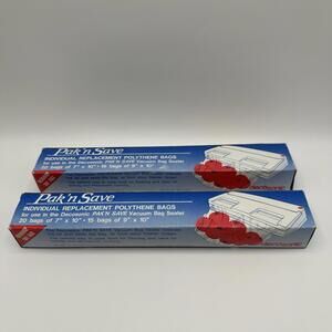 Decosonic Pak n Save Vacuum Seal Replacement Bags Polythene 2 Boxes of 35 2 Szs